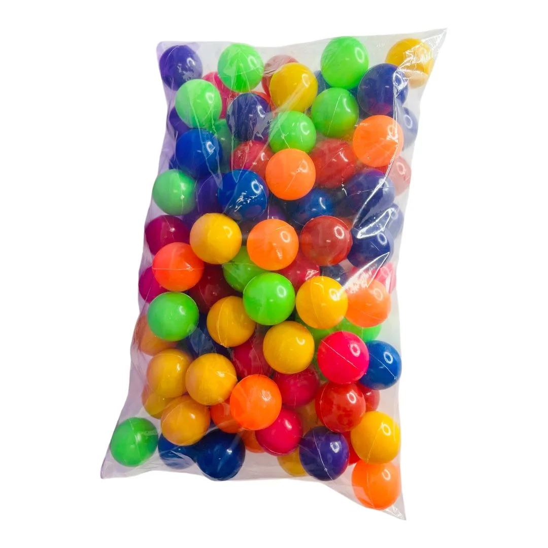 BOLSA DE PINPONES DE COLORES X100