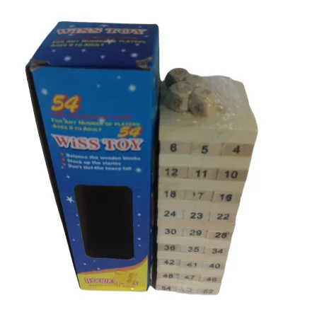 CAJA JUEGO DE MESA JENGA 54 PIEZAS PEQUEÑO MADERA