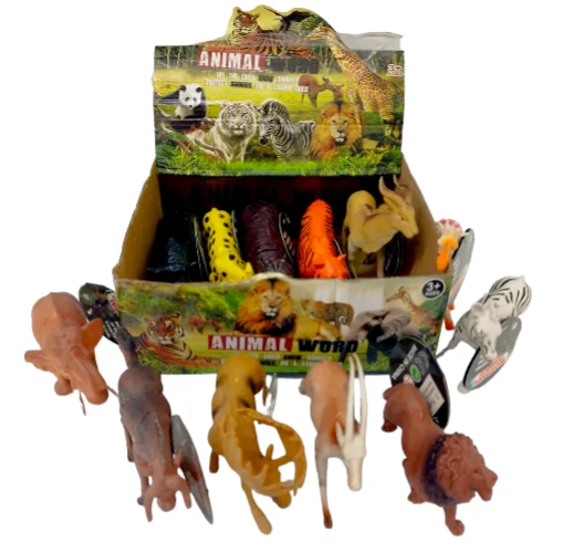 JUGUETE ANIMALES DE SELVA CAJA X12