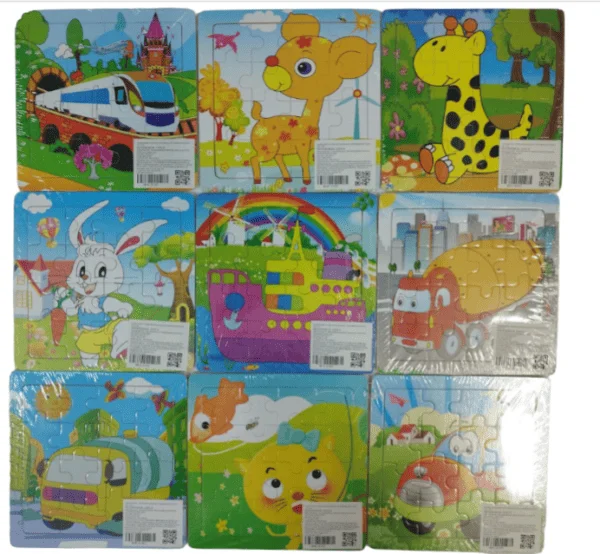 TABLA JUEGO DIDACTICO ROMPECABEZAS INFANTIL MADERA SURTIDO