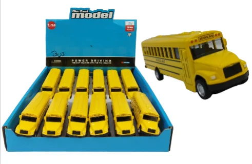 CARRO JUGUETE BUS ESCOLAR METALICO FRICCION