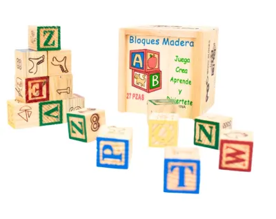 CUBO BLOQUES MADERA X 48 PIEZAS
