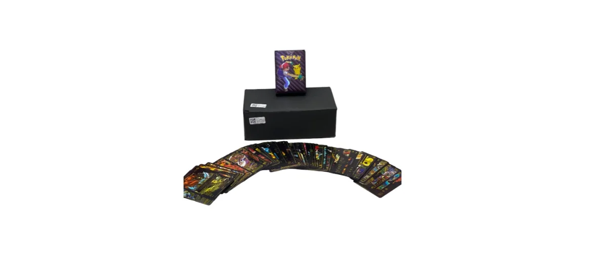 CAJA CARTAS BRILLANTES POKEMON X55 4 COLORES