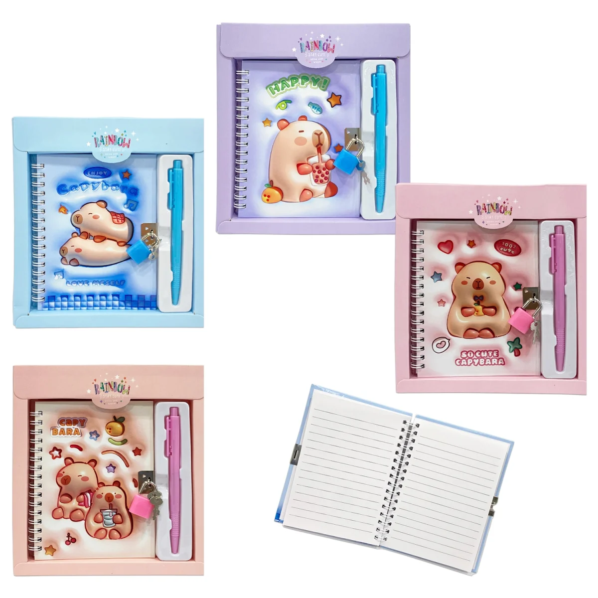 SET AGENDA CAPIBARA CON LAPICERO