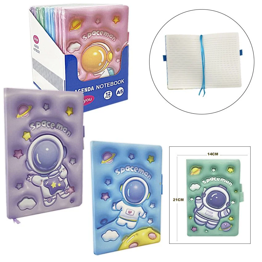 AGENDA ASTRONAUTA COLORES (PQT X 12UND)