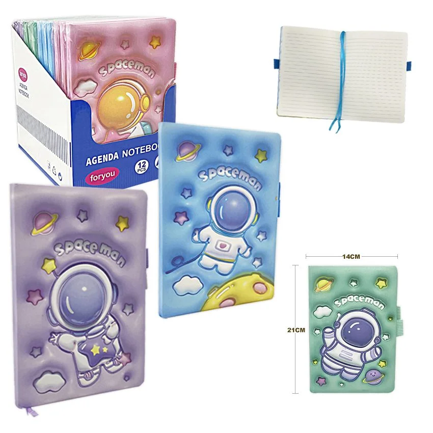 AGENDA ASTRONAUTA COLORES (PQT X 12UND)