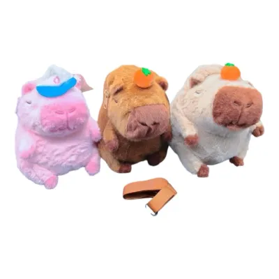 BOLSO PELUCHE CAPIBARA MANZANA 3 MOTIVOS