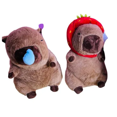 PELUCHE CAPIBARA TORTUGA MOCO O FRESA 30CM