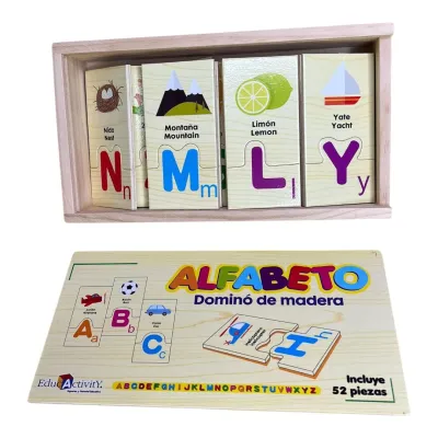 CAJA MADERA DOMINO FRUTAS