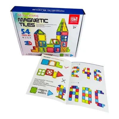BLOQUES MAGNETICOS 54 PIEZAS CAJA