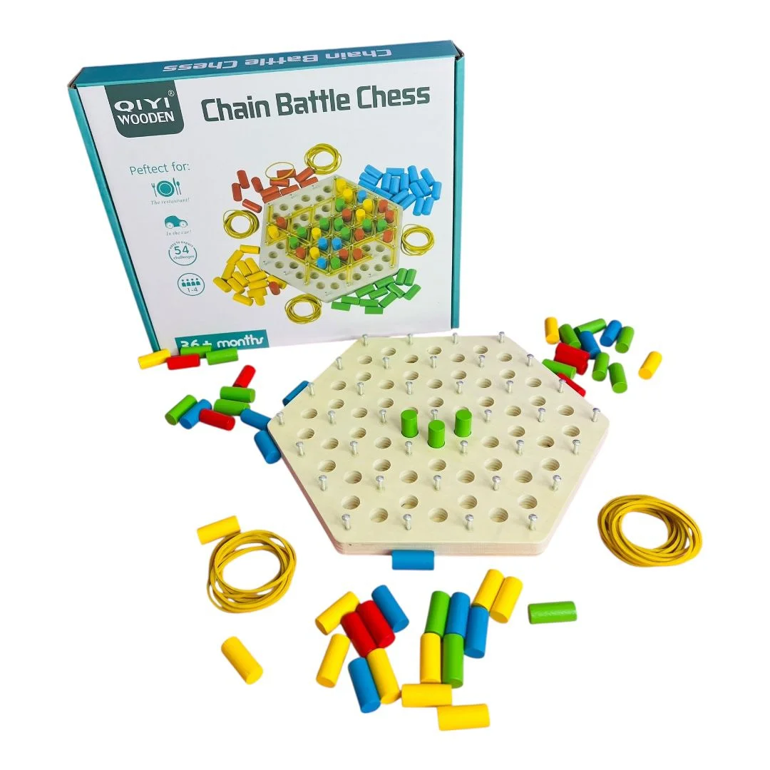 BATALLA DE TRIANGULOS MADERA CHAIN BATTLE CHESS