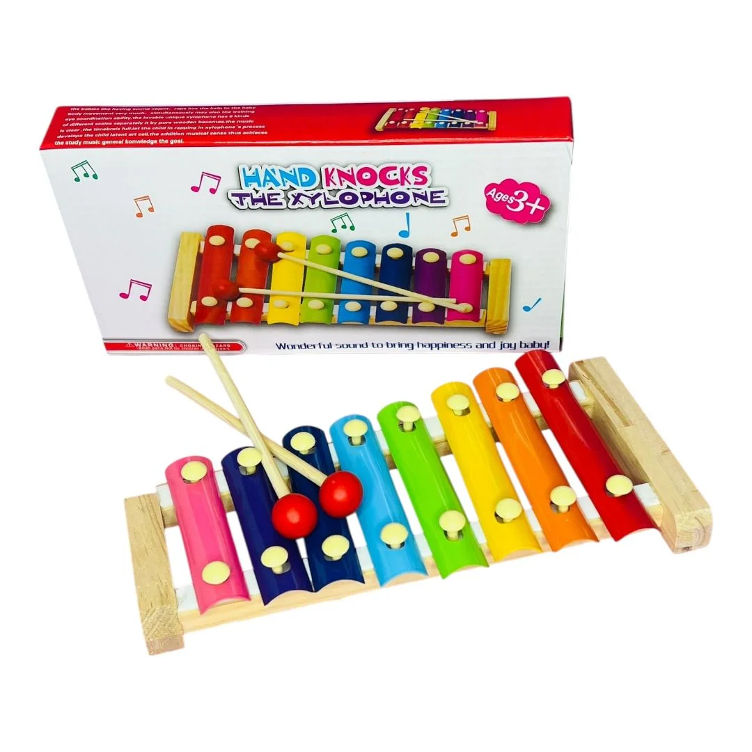 CAJA MARIMBA DE COLORES MADERA