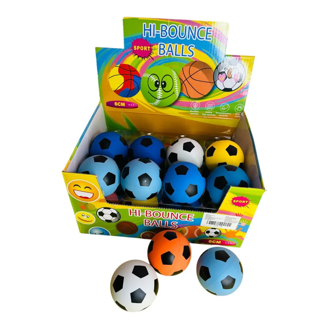 PELOTA REBOTE FIGURA FUTBOL 6CM DIAMETRO