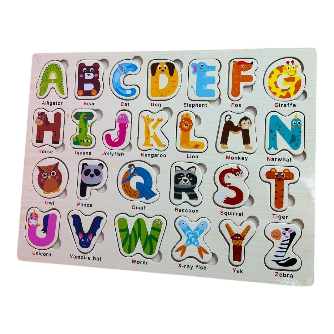 ENCAJABLE ABECEDARIO MAYUS TABLA 30CM*22CM