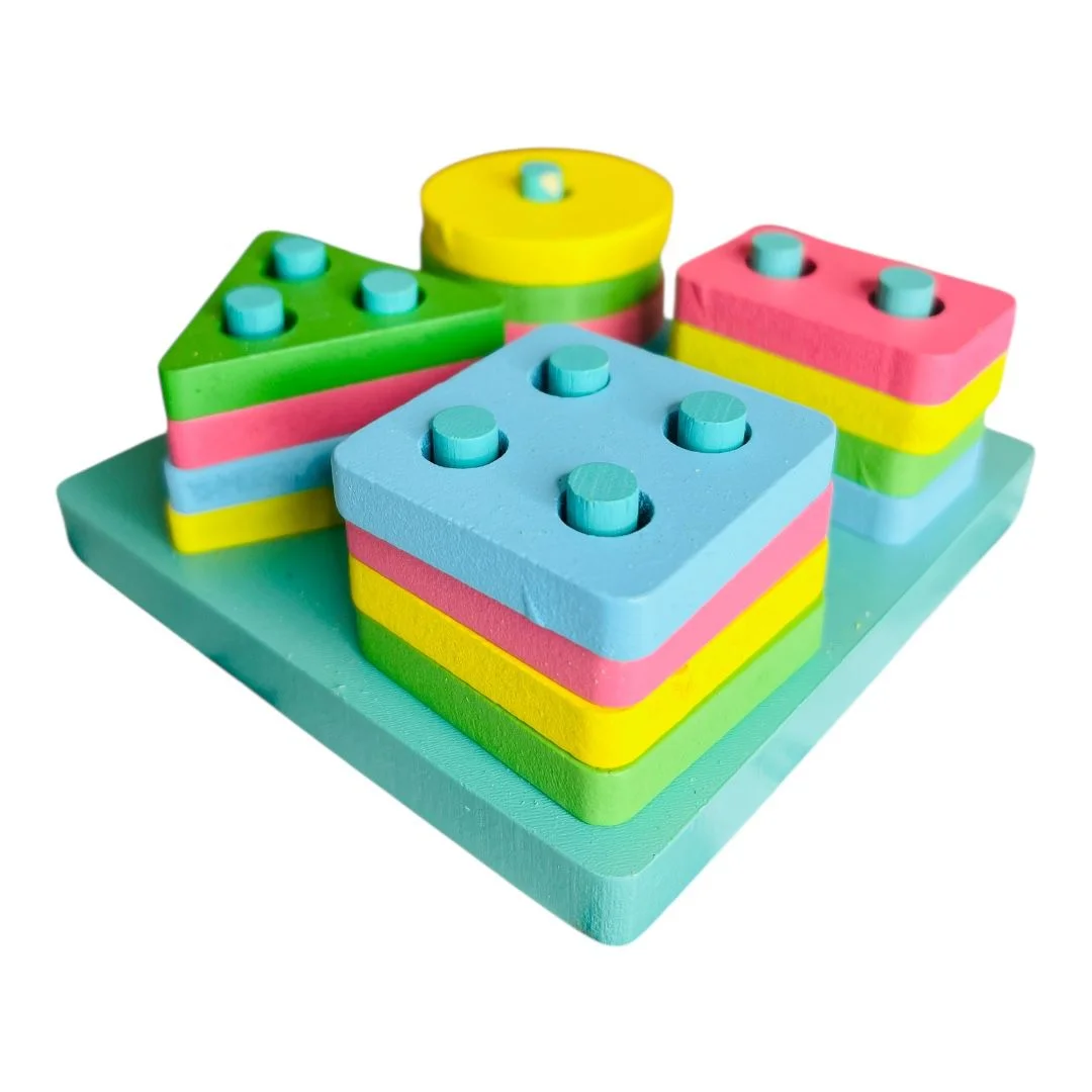 ENCAJABLE JUEGO DIDACTICO FIGURAS GEOMETRICAS CUADRADO