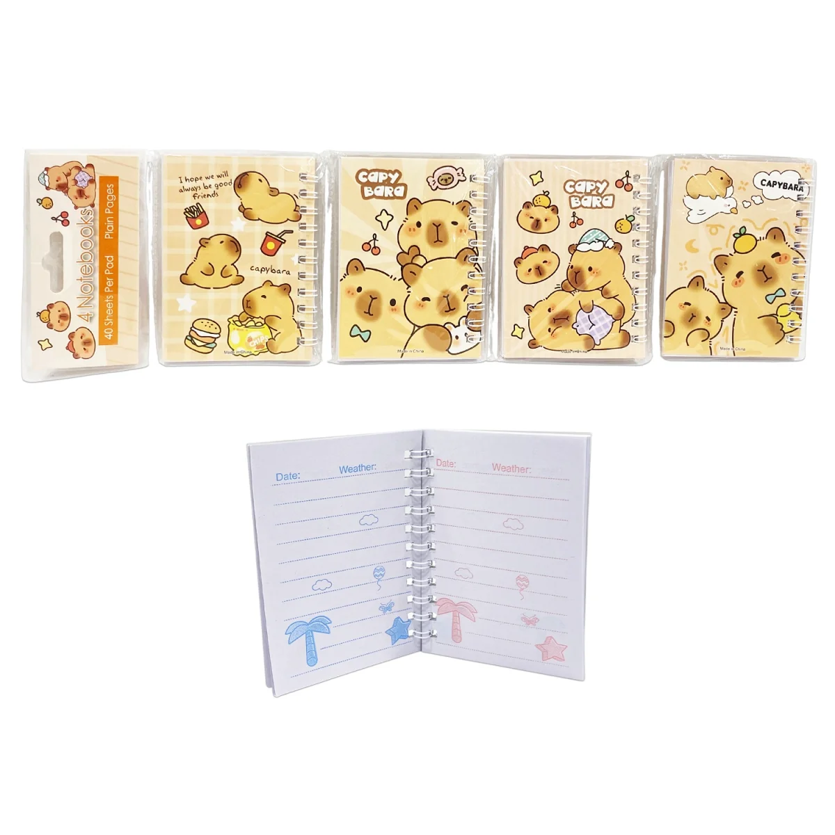 AGENDA ARGOLLADA CAPIBARA X4 (PQTX12)