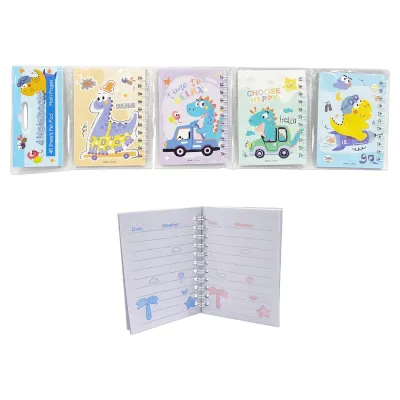 AGENDA ARGOLLADA DINOSAURIO X4 (PQTX12)