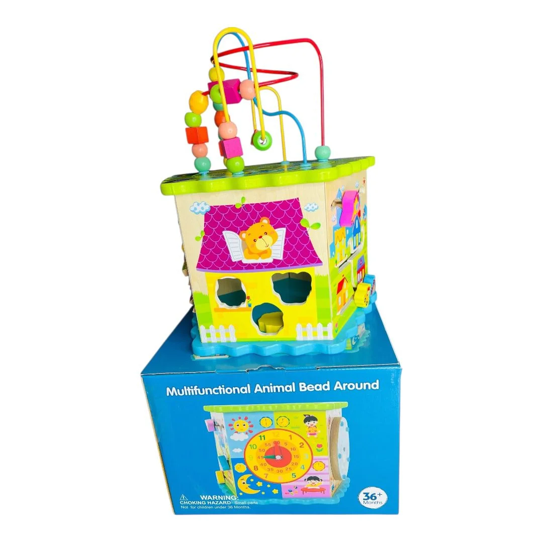 CUBO DIDACTICO MULTIFUNCIONAL LABERINTO CAJA