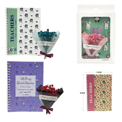 AGENDA ARGOLLADA CON FLORES LINEAS
