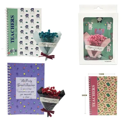 AGENDA ARGOLLADA CON FLORES LINEAS