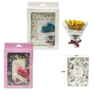 AGENDA ARGOLLADA CON FLORES LINEAS