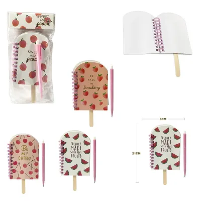 AGENDA PALETA ARGOLLADA CON LAPICERO LISA (PQTX12)