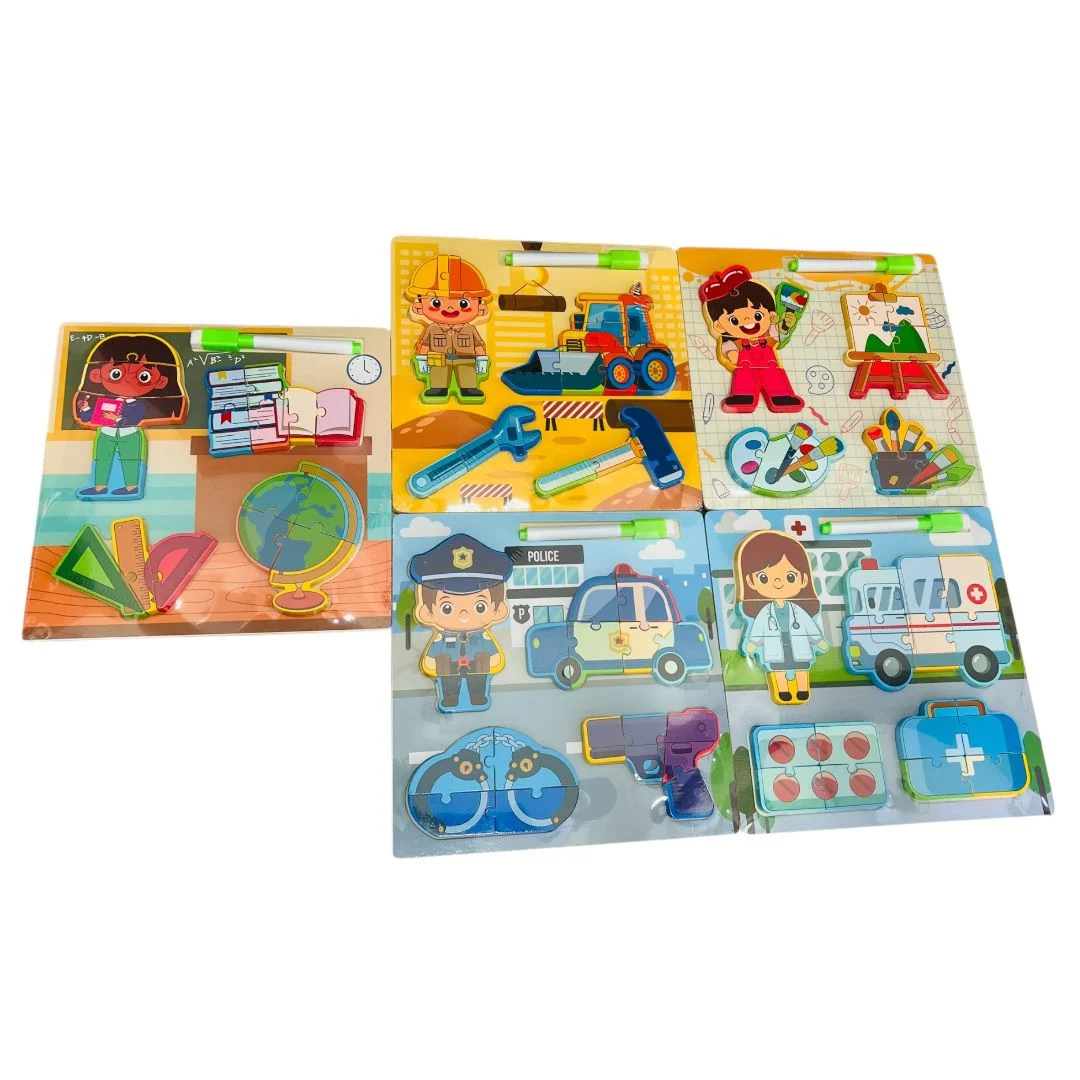 ENCAJABLE PROFESIONES CON TABLERO 22CM*22CM