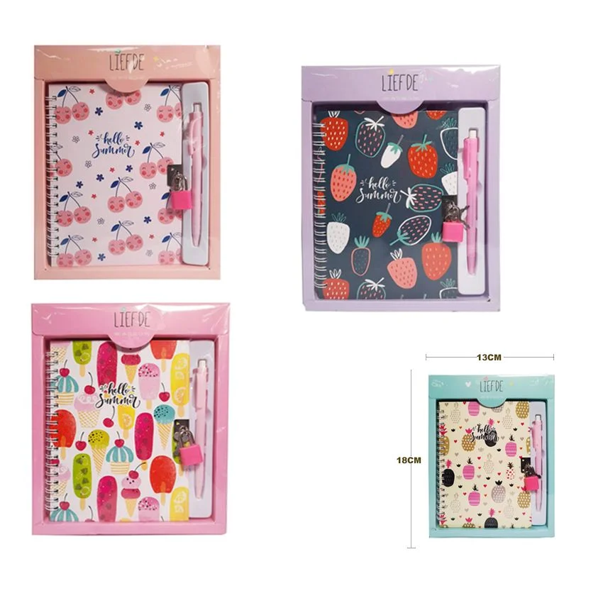 SET AGENDA FRUTAS CON LAPICERO