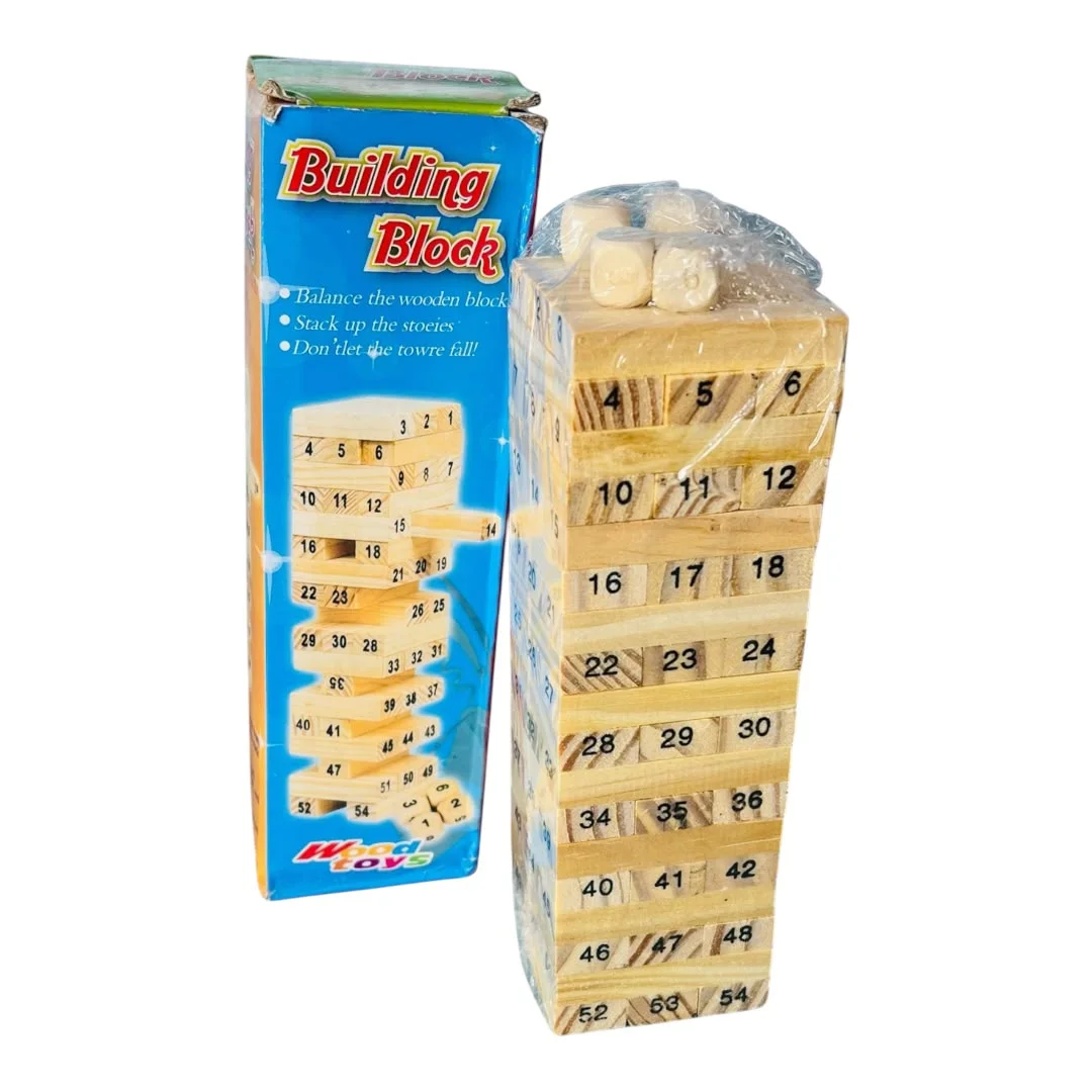 JENGA MADERA CAJA ROSADA