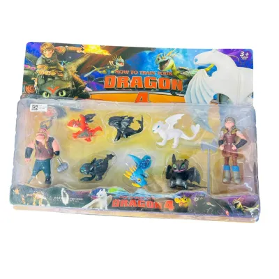 MUÑECO DRAGON X 8 BLISTER