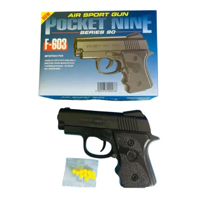 PISTOLA BALINES CAJA AZUL POCKET