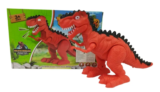 CAJA DINOSAURIO CON SONIDO Y MOVIMIENTO GRANDE DE BATERIAS