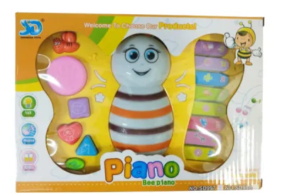 CAJA PIANO MUSICAL ABEJA MEDIANA DE BATERIAS