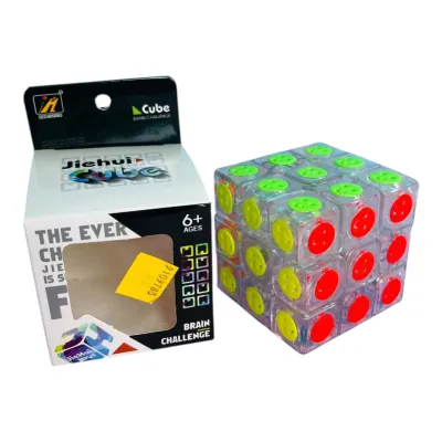 CAJA CUBO RUBIK 3X3 CARITAS TRANSPARENTE THE EVER