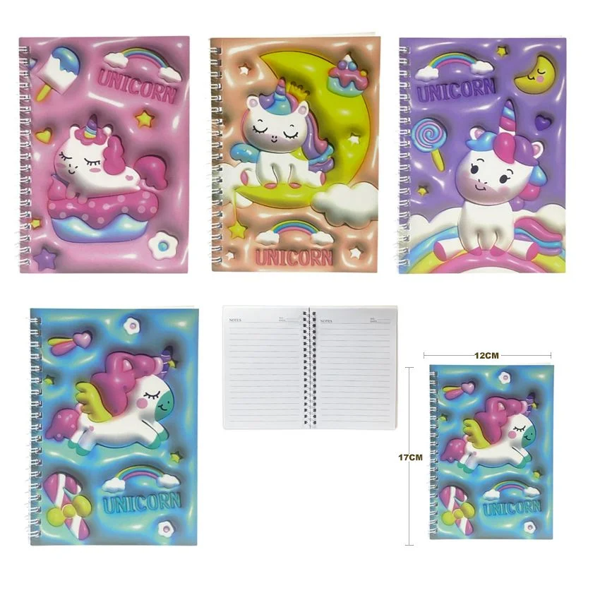 AGENDA UNICORNIO ARGOLLADA LINEAS (PQTX12)