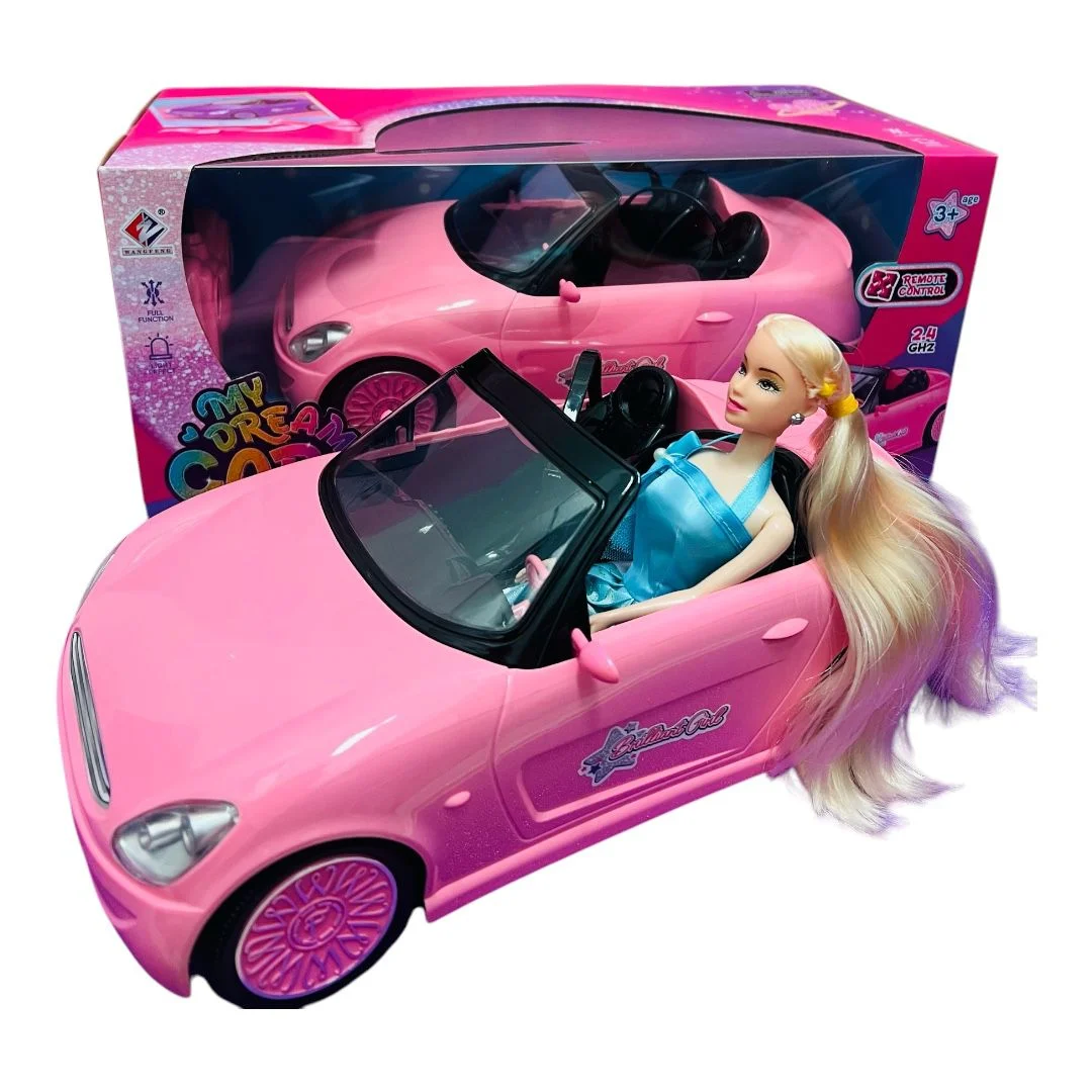 CARRO CONTROL REMOTO NIÑA ROSADO