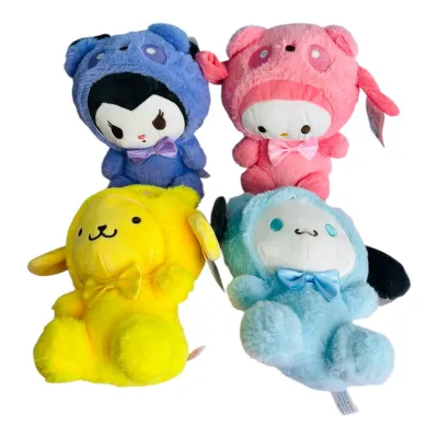 PELUCHE KUROMI CON CAPUCHA 4 COLORES