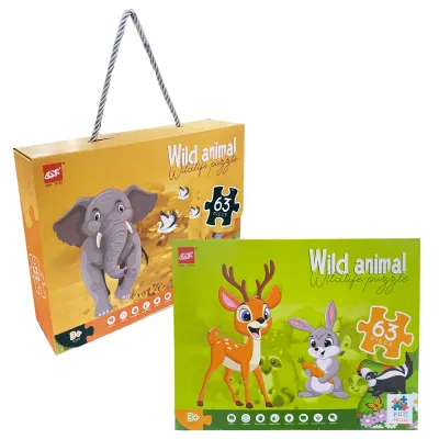 ROMPECABEZA ANIMALES X63 PIEZAS 2 MODELOS