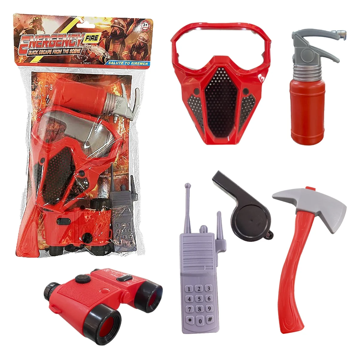 SET BOMBEROS MASCARA EN BOLSA