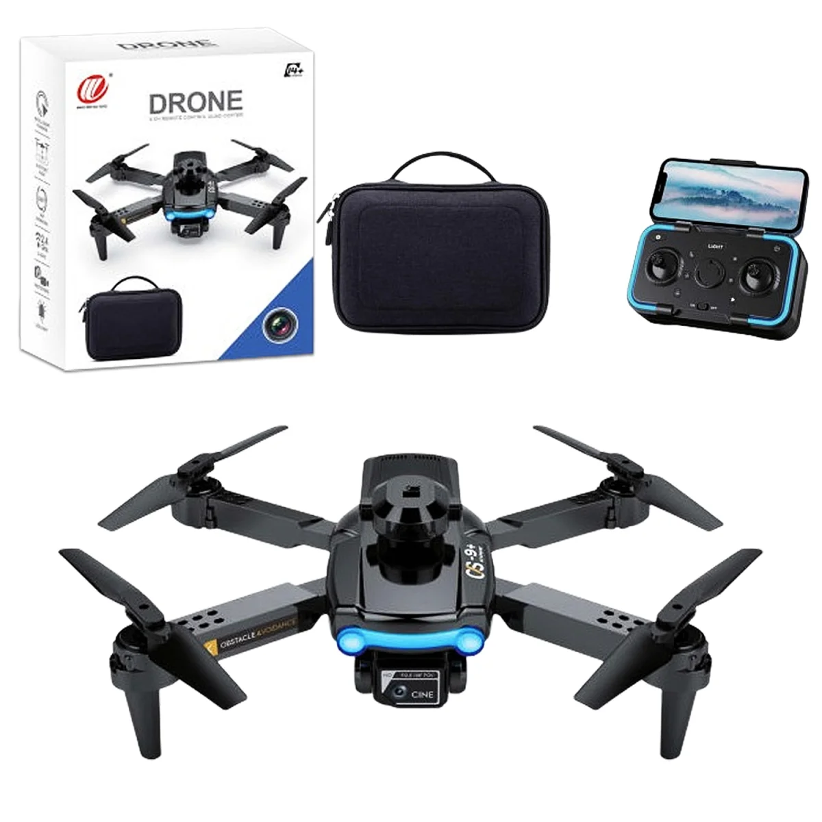 DRON CONTROL REMOTO CAMARA Y LUCES