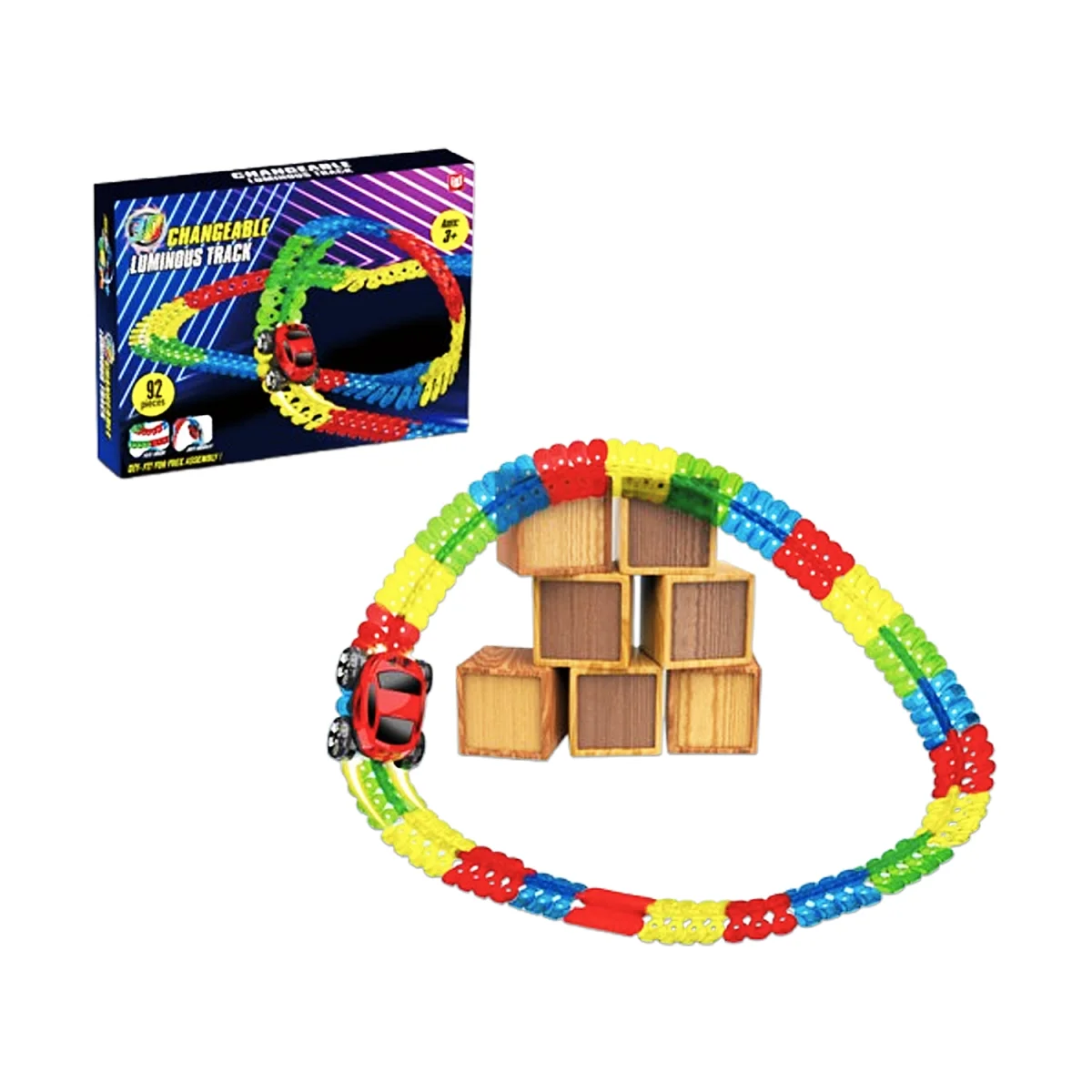 PISTA NEON CON CARRO CAJA