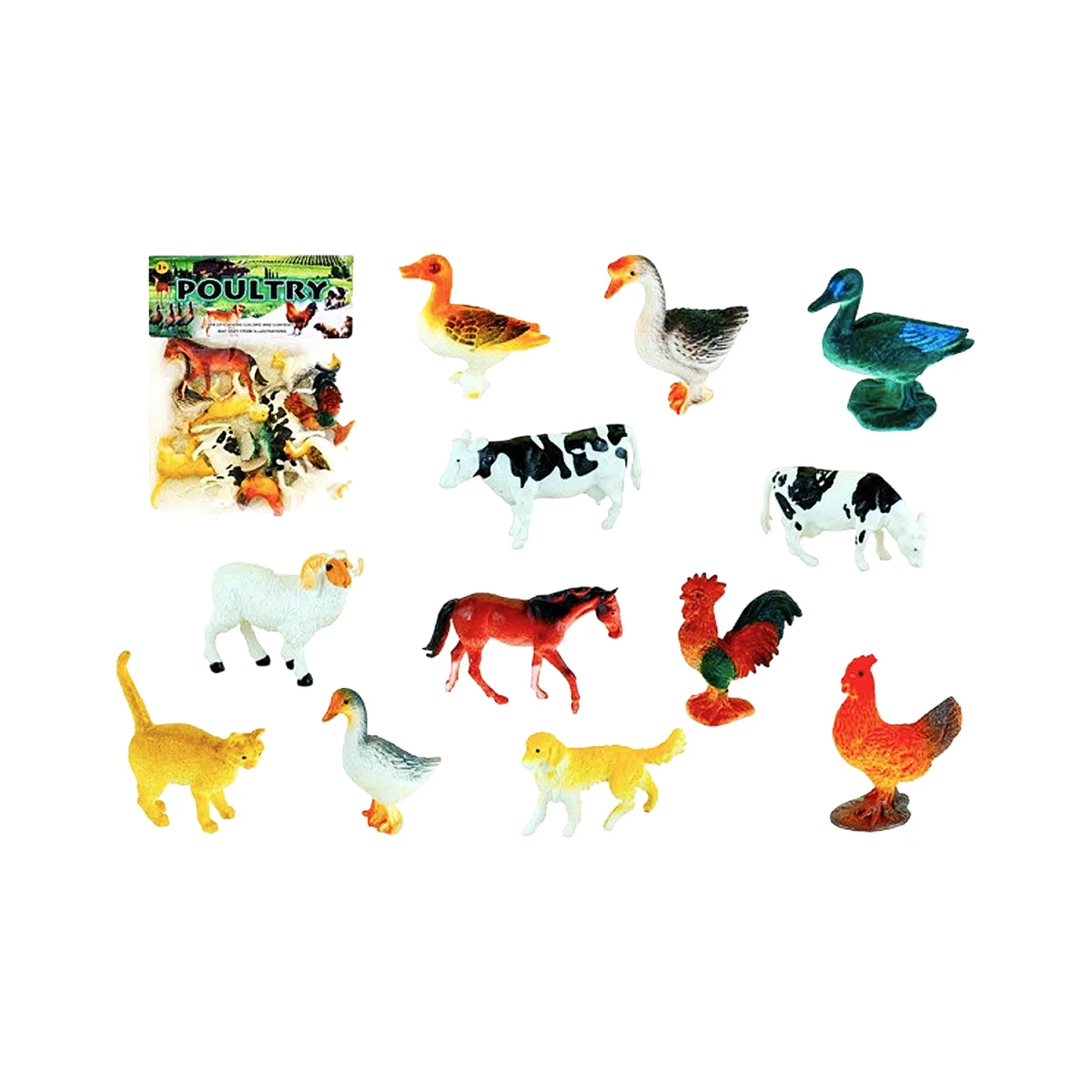 SET ANIMALES DE GRANJA X12 EN BOLSA