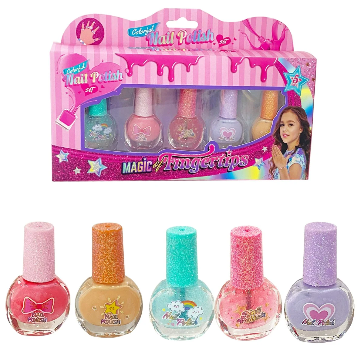 SET ESMALTE PARA NIÑAS X5