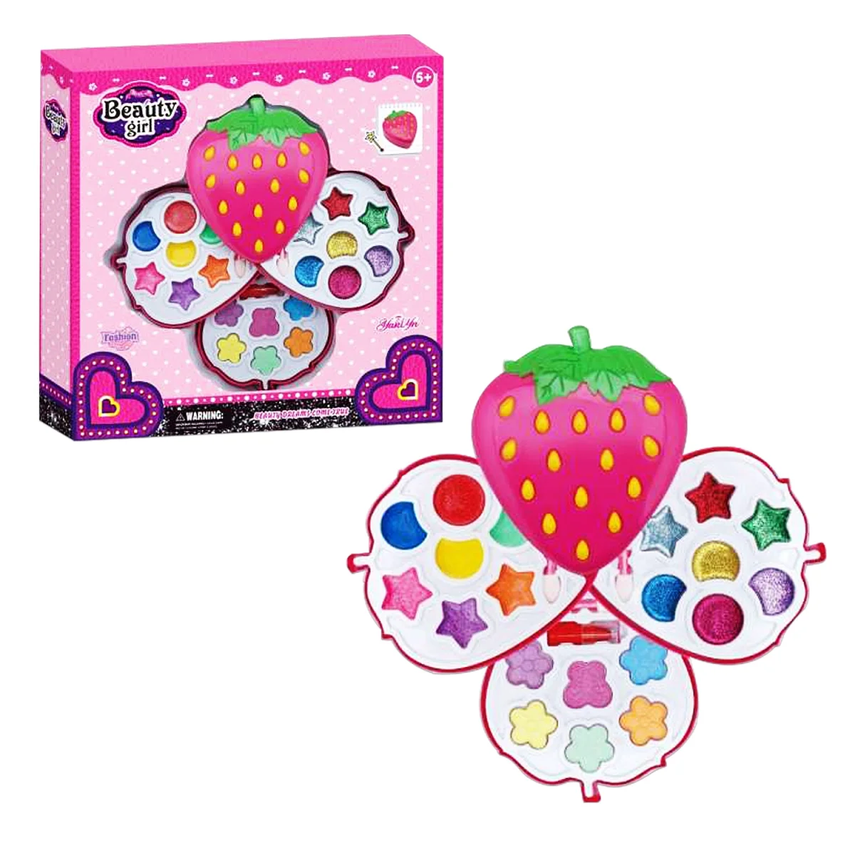 MAQUILLAJE INFANTIL FRESA CAJA X3
