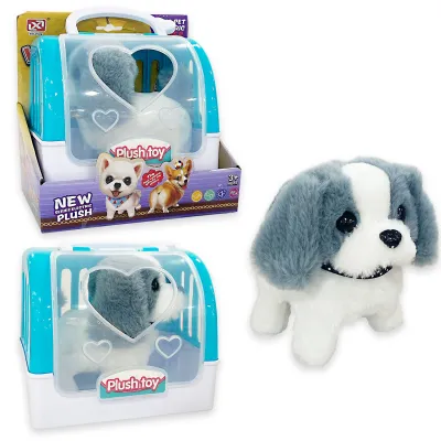 MASCOTA PERRO DE PILAS CON GUACAL VERDE/ ROSADO