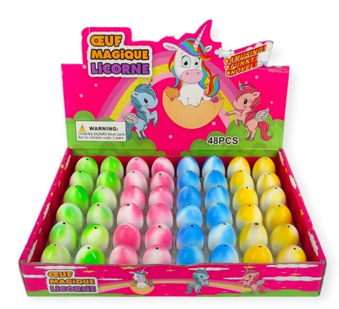 JUGUETE HUEVO CON UNICORNIO EN EL INTERIOR