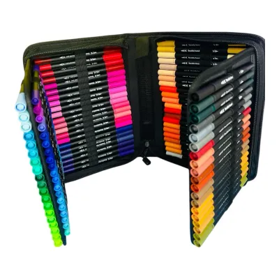 ESTUCHE MARCADORES DOBLE PUNTA X120 PIEZAS