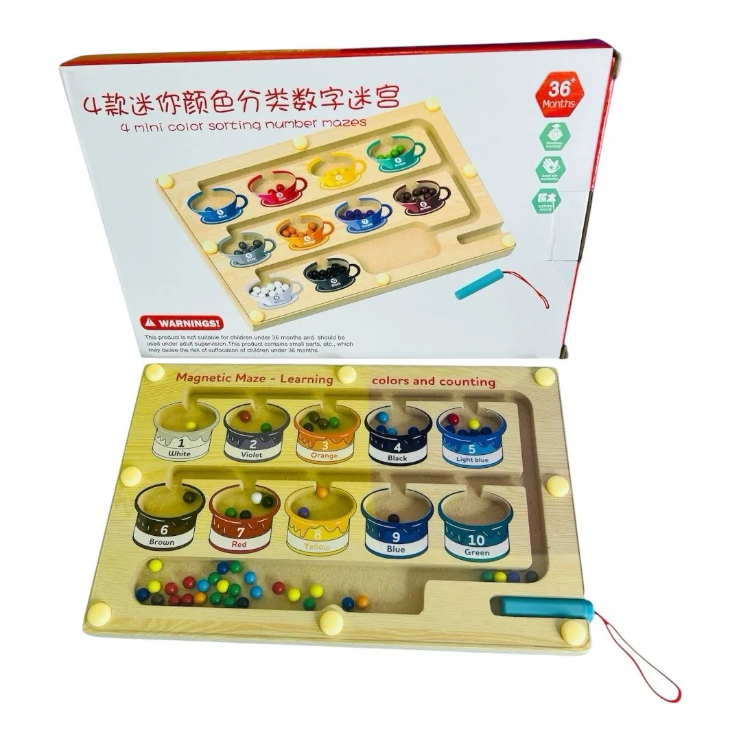 JUEGO DIDACTICO LABERINTO MADERA TAZA DE TE