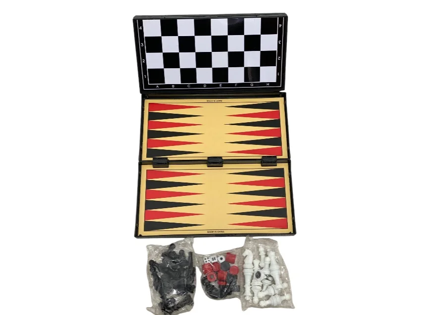 CAJA BLANCA AJEDREZ 3 EN 1