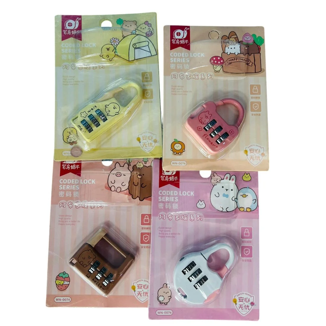 CARTON CANDADO CON CLAVE COLOR PASTEL SURTIDO